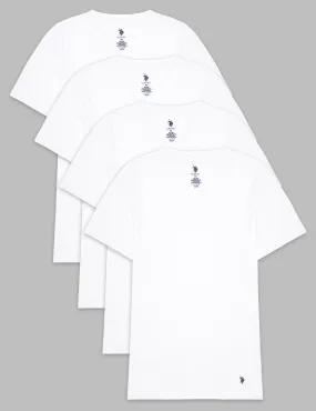 4 PACK COTTON JERSEY V-NECK T-SHIRTS