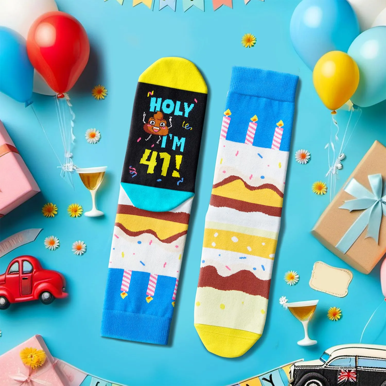 41 Year Old Birthday Gifts for Middle Aged Men Women, Best Gifts for 41 Year Old Man Woman, 41st Birthday Gifts for Him Her, 41st Birthday Socks