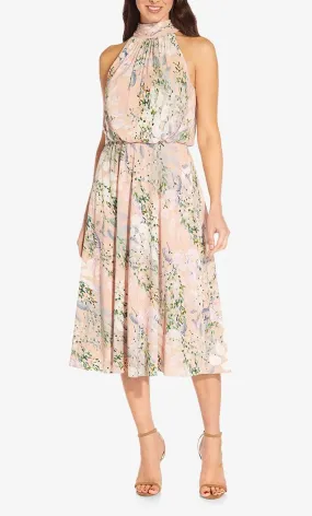 Adrianna Papell AP1D104505 - Floral A-line Tea-Length Dress