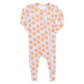 Baby Bamboo Romper - Lavender Oranges