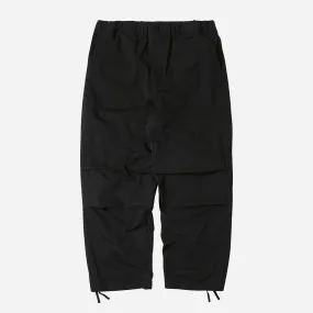 BANDING WIDE FATIGUE PANTS - BLACK