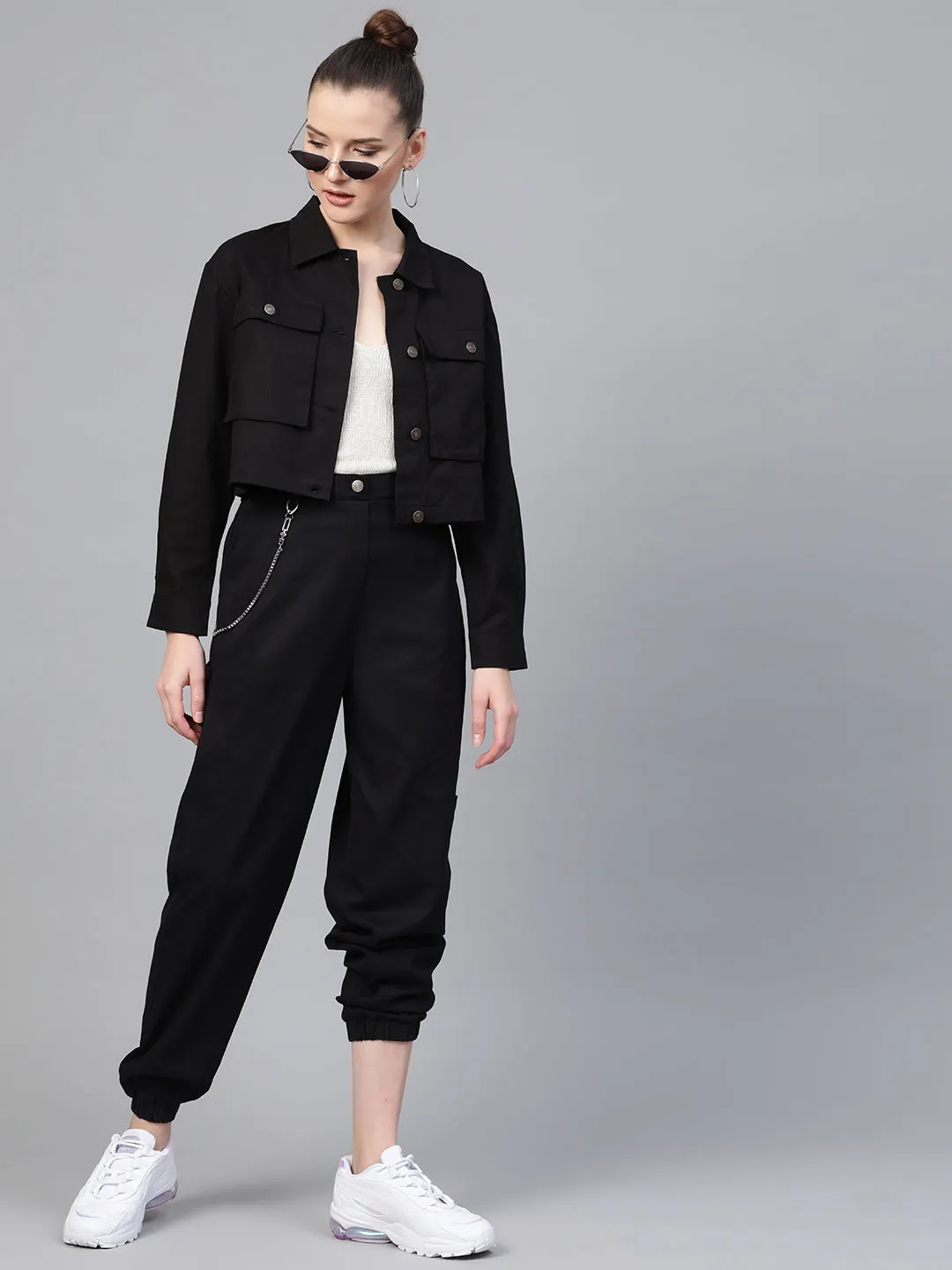 Black Hip-Hop Streetwear Cargo Pants