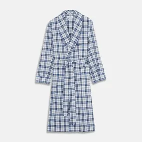 Blue Check Cotton Gown