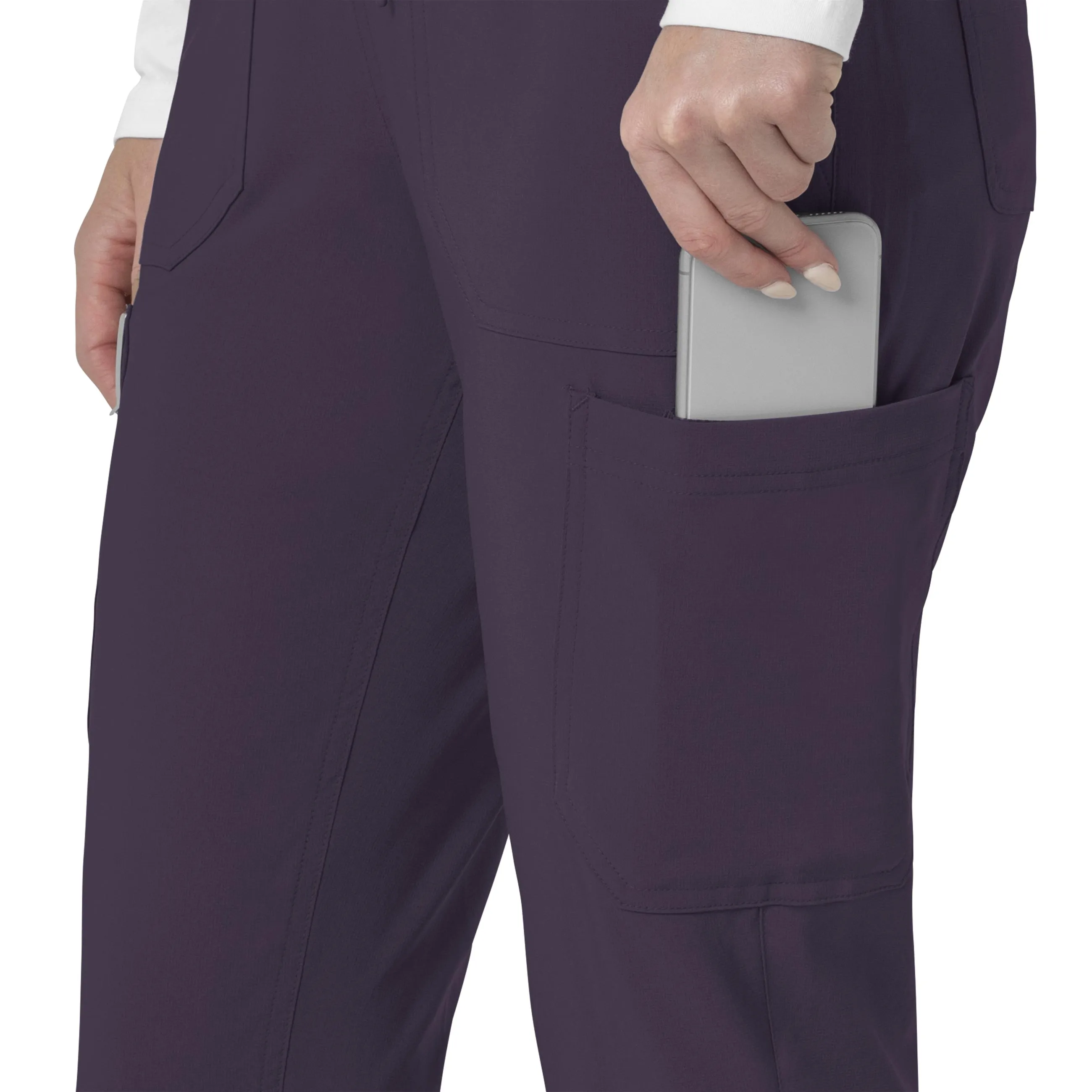 Carhartt Force Cross-Flex Women's Cargo Jogger Scrub Pant - Black Plum