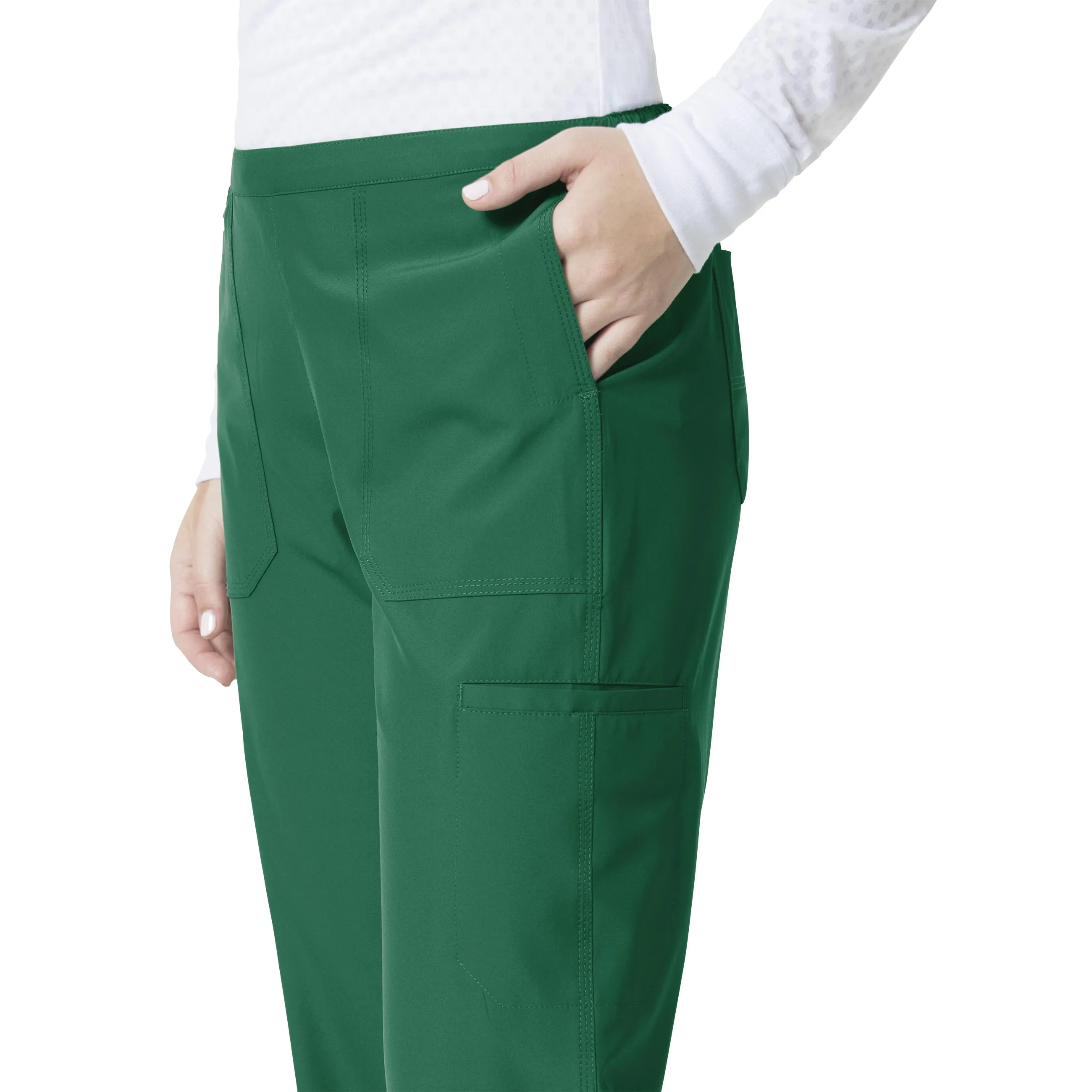 Carhartt Force Liberty Women's Flat Front Straight Leg Scrub Pant - Hunter Green