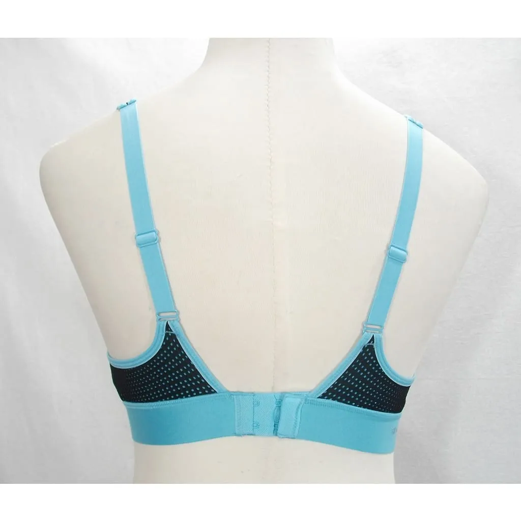 Champion Mesh Overlay Wire Free Sports Bra With SmoothTec Band 36B Gray Aqua NWT