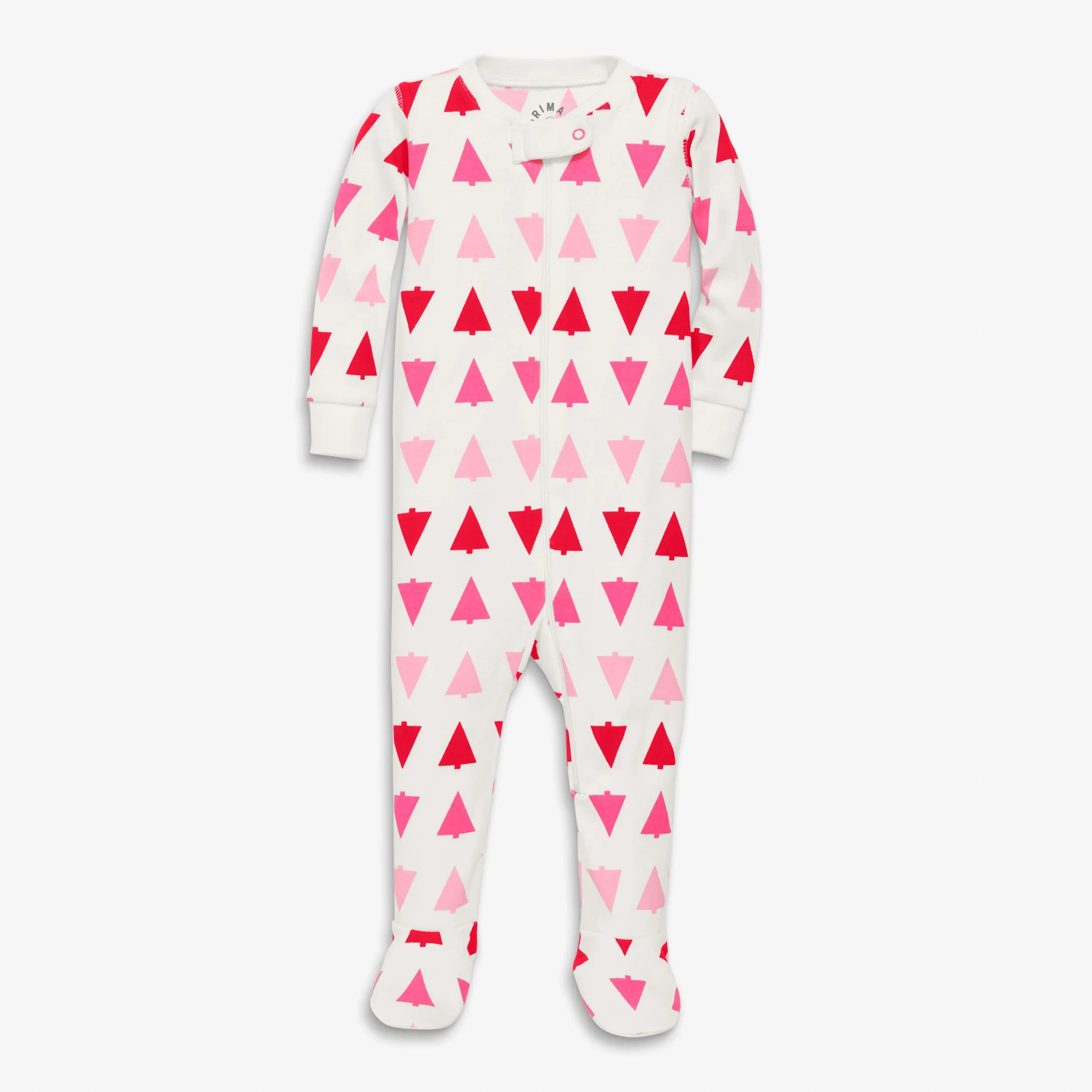 Clearance baby organic zip footie in candy trees