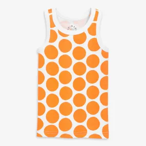 Clearance kids organic pj tank in cutout dot