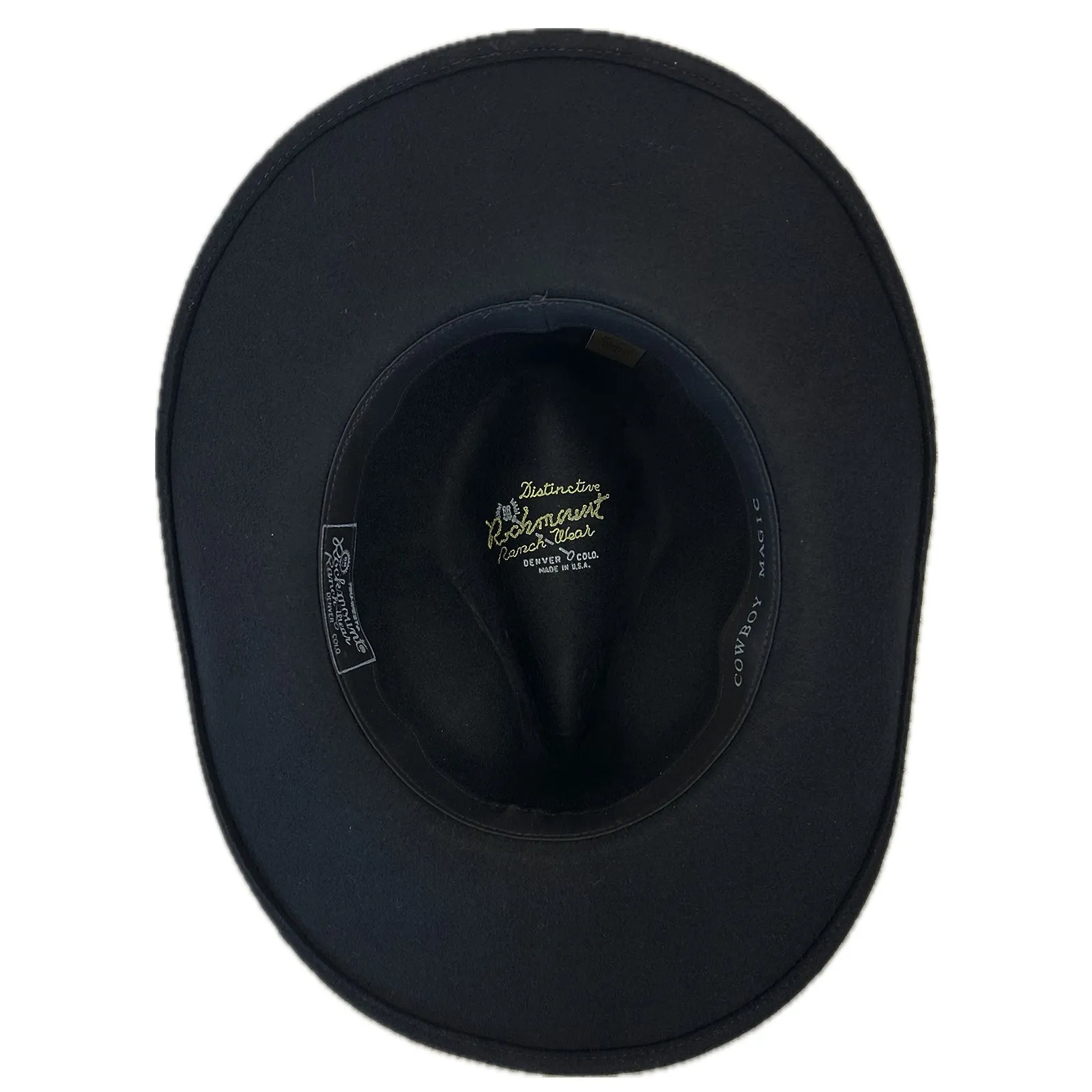 Crushable Black Felt Magic Pinch Western Cowboy Hat