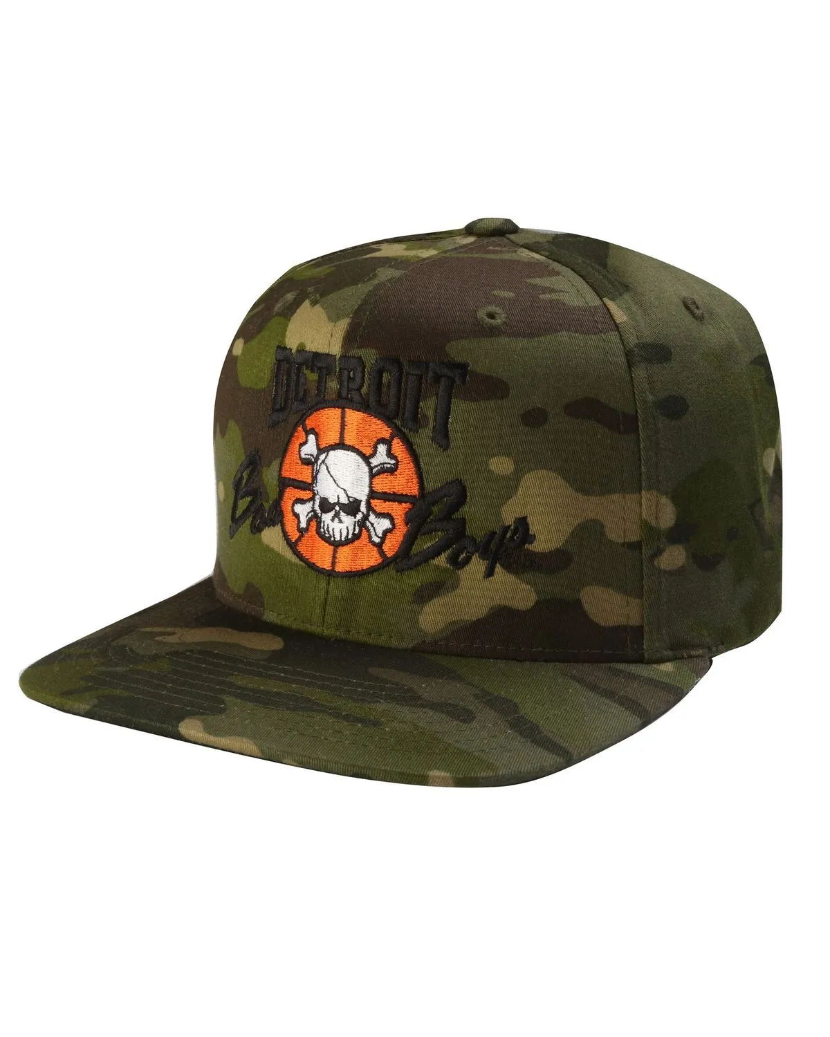 Detroit Bad Boys Flat Bill Camouflage Cap - Green