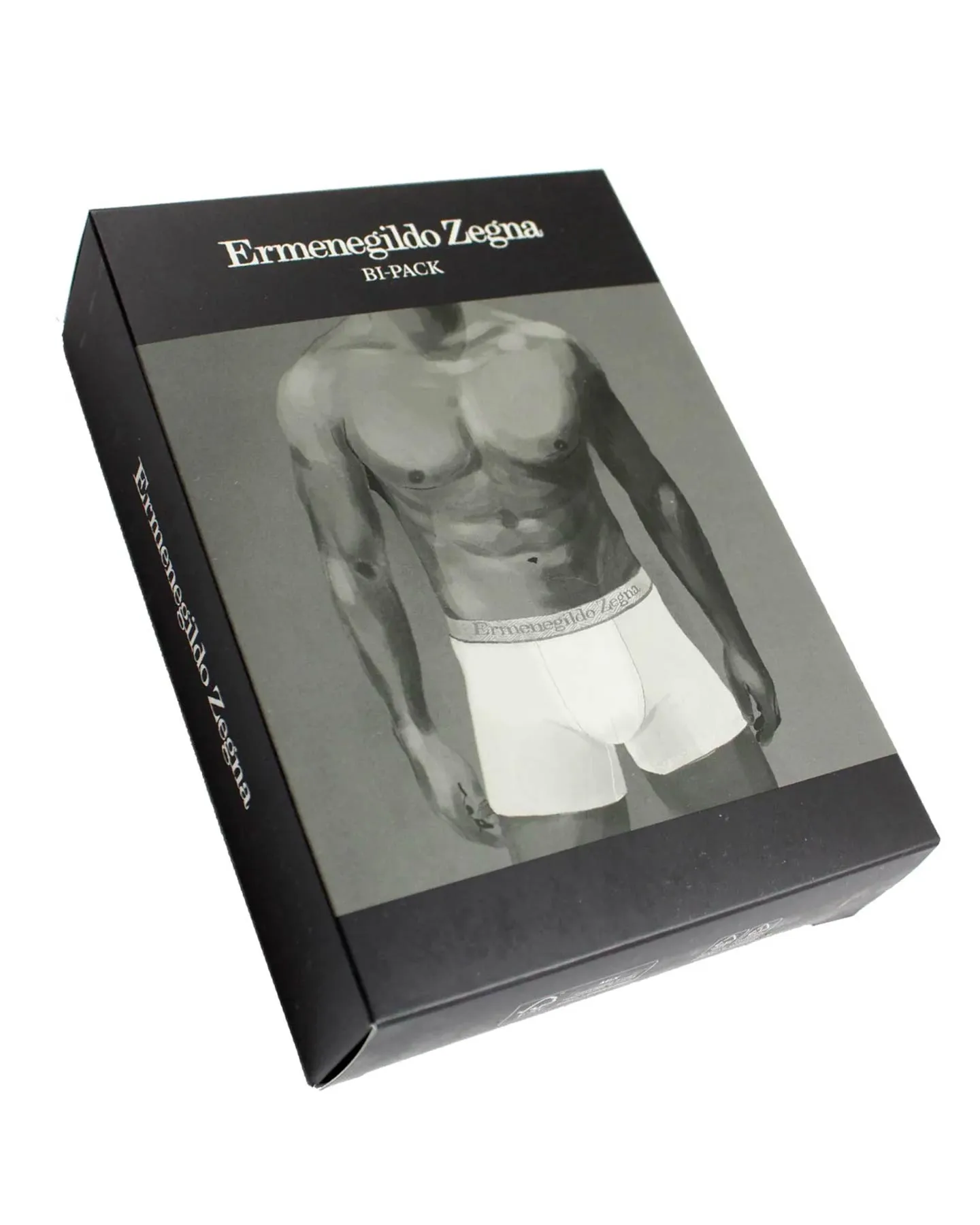 Ermenegildo Zegna Boxer Briefs Black Men Underwear 2 Pack Stretch Cotton XXXL