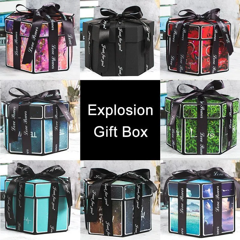 Explosion Gift Box Handmade Scrapbook Photo Album Gift Box for Valentine Gift