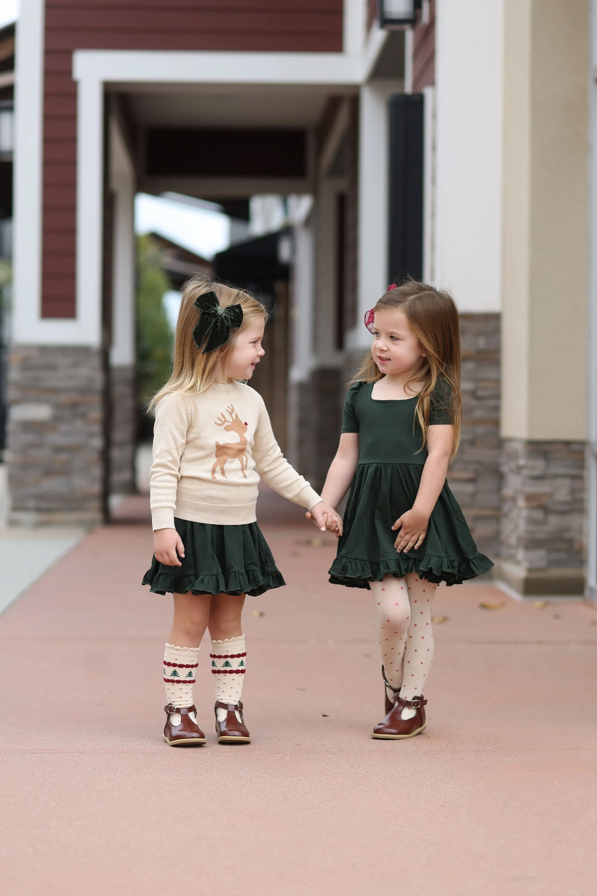 Forest Green Mod Twirl Dress