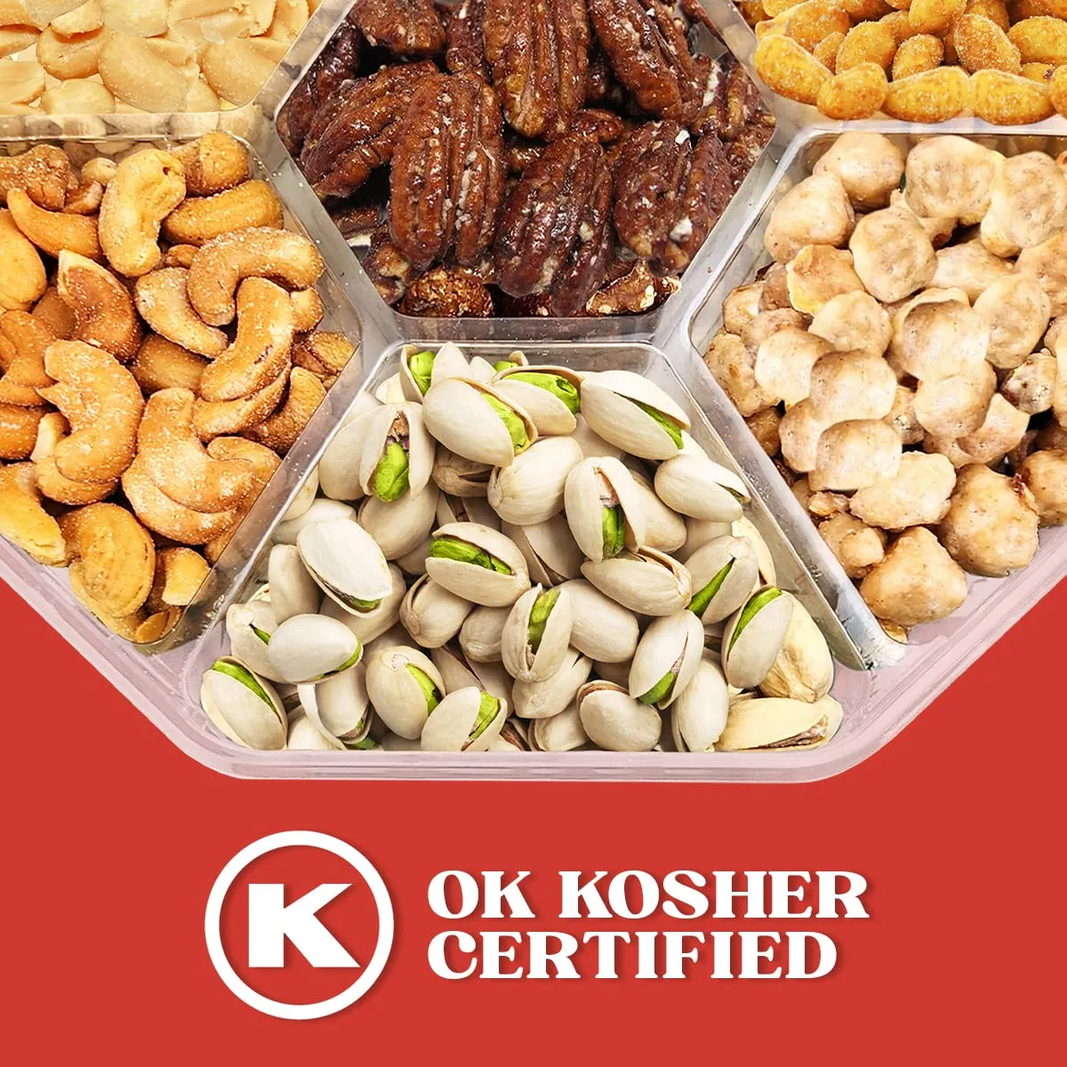 Gourmet Nuts Gift Basket, Platter of Freshly Roasted Delights