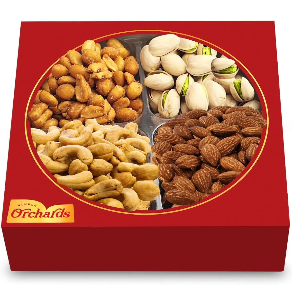 Gourmet Nuts Gift Basket, Platter of Freshly Roasted Delights