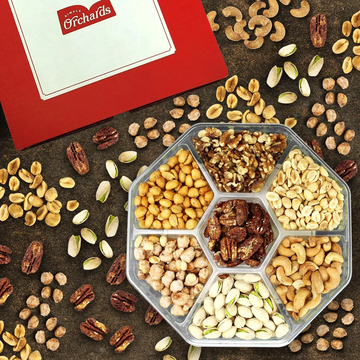 Gourmet Nuts Gift Basket, Platter of Freshly Roasted Delights