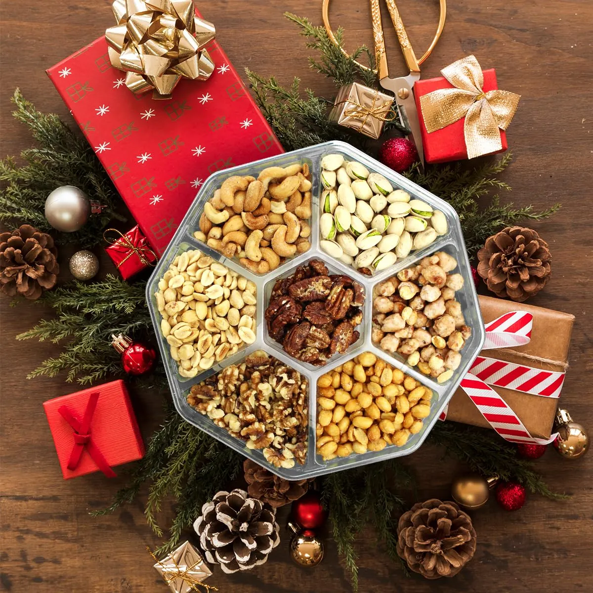 Gourmet Nuts Gift Basket, Platter of Freshly Roasted Delights