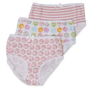 Jack & Jill Girls Designed Briefs Pack of 3