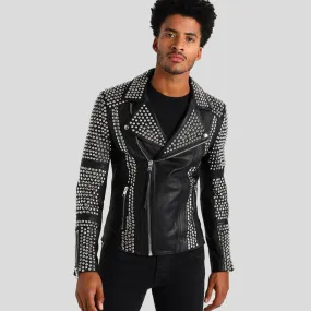 Jaxon Black Studded Leather Jacket