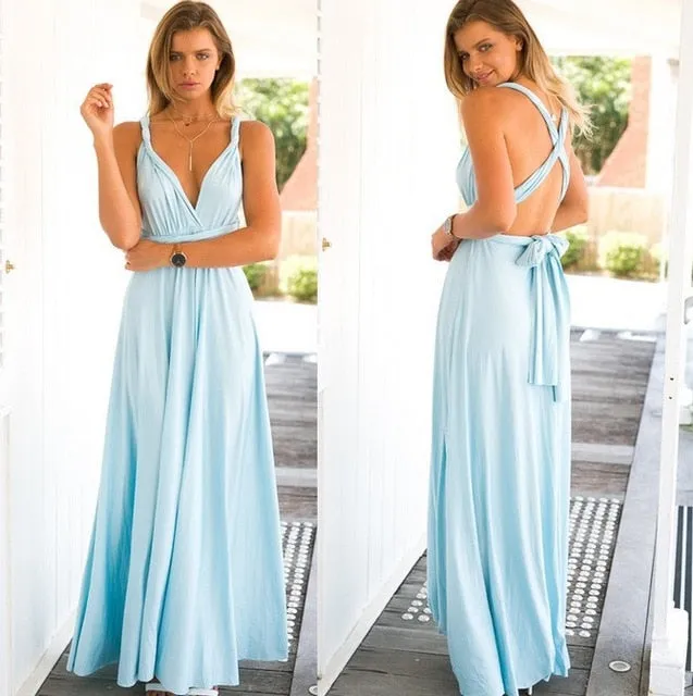 New Light Blue Convertible Bridesmaid Dresses