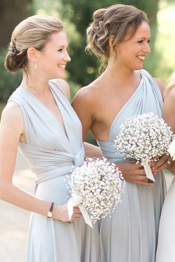 New Light Blue Convertible Bridesmaid Dresses