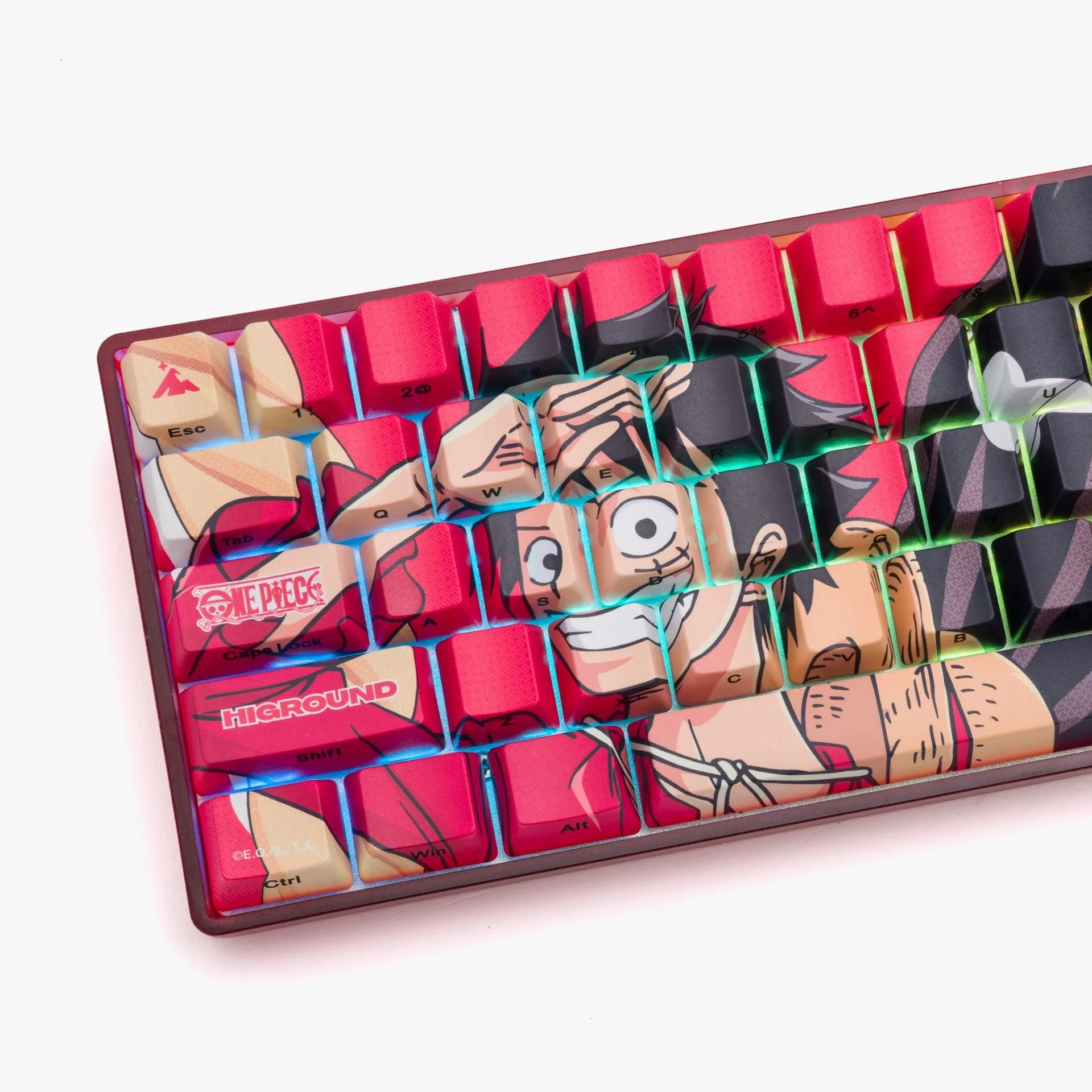 One Piece x HG 68 Keycaps Set - Luffy