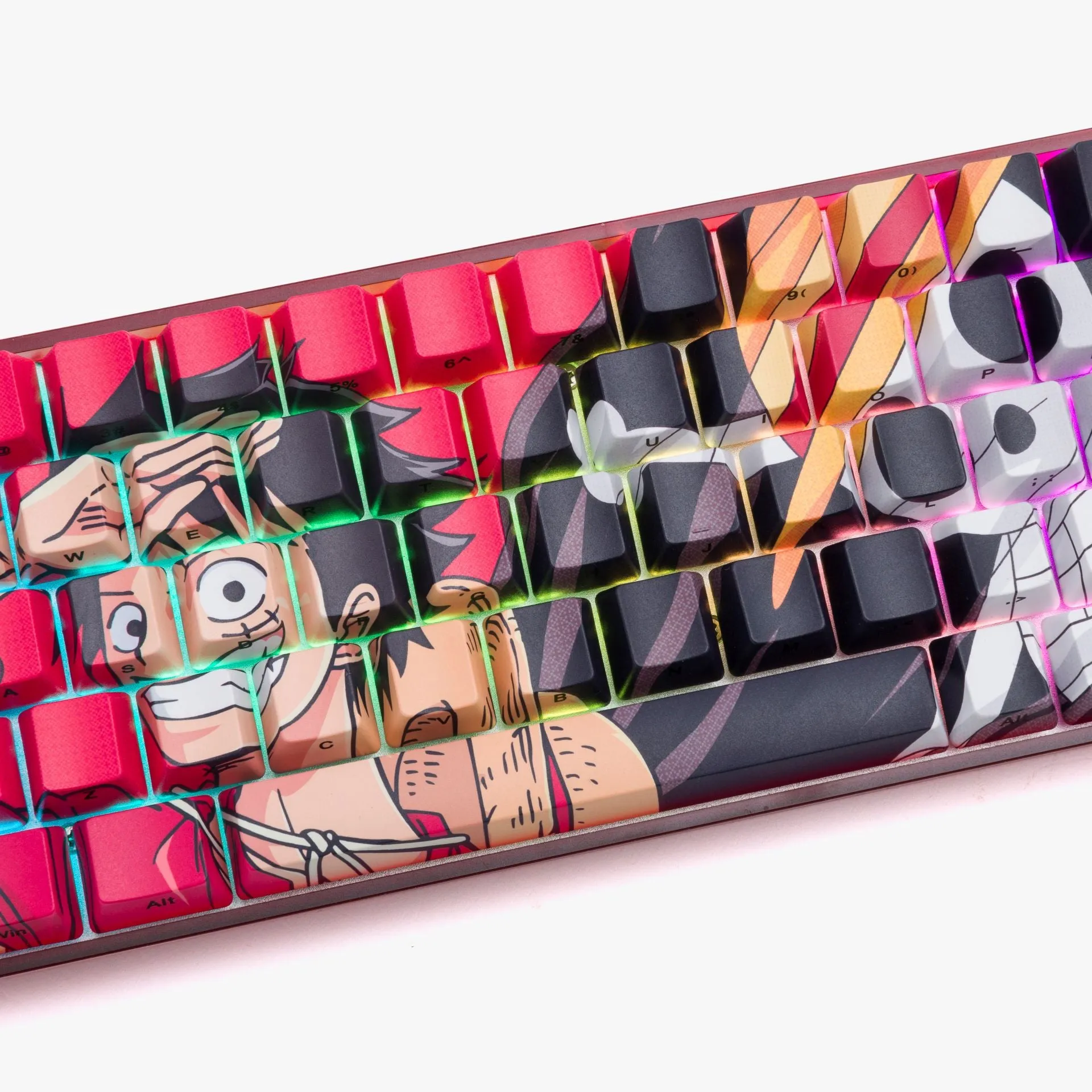 One Piece x HG 68 Keycaps Set - Luffy