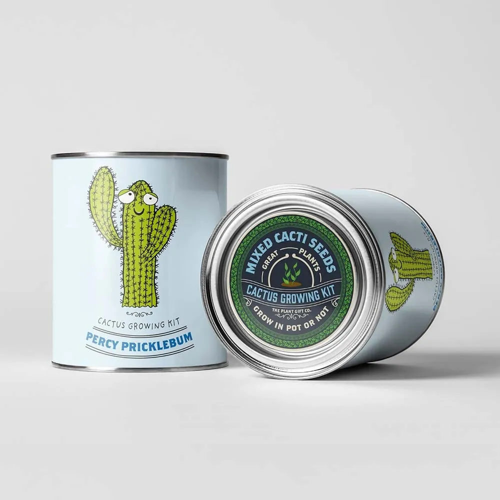 Percy Pricklebum Cactus Growing Kit by The Plant Gift Co.