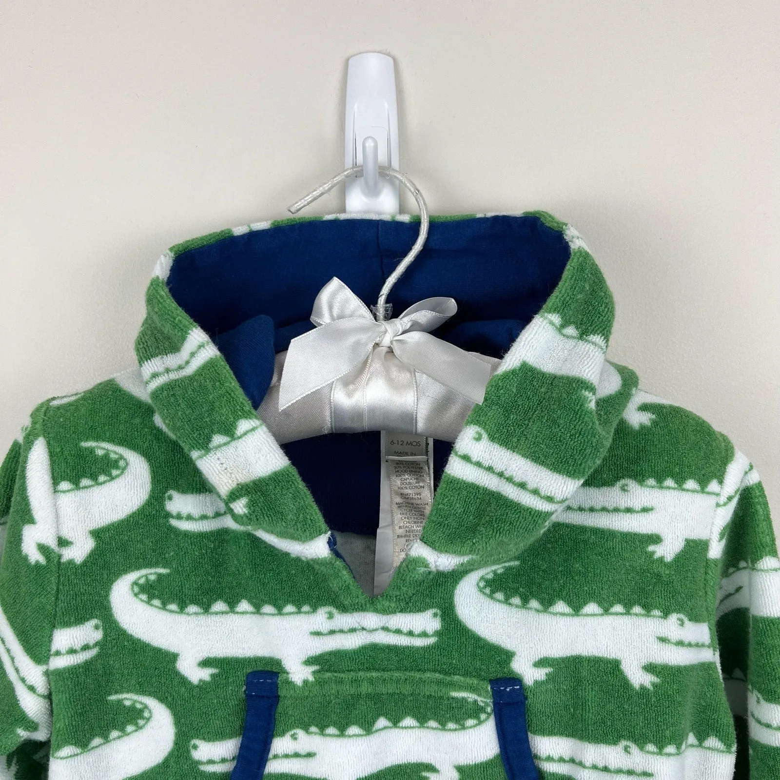 Pottery Barn Kids Green Alligator Cover Up 6-12 Months