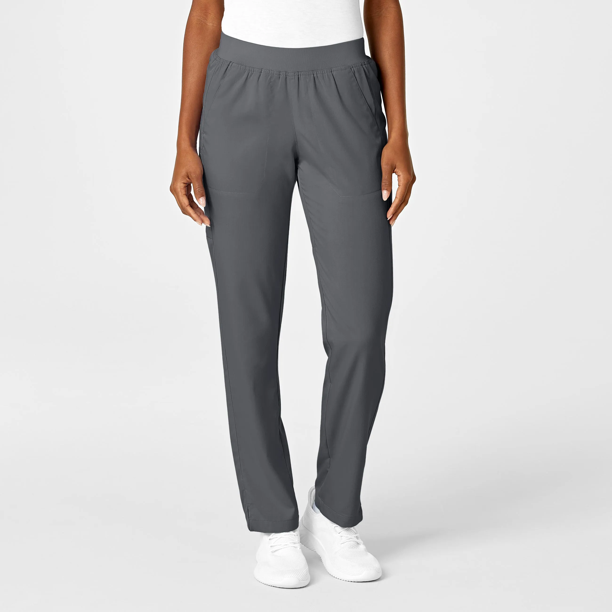 PRO Women's Knit Waist Cargo Scrub Pant - Pewter