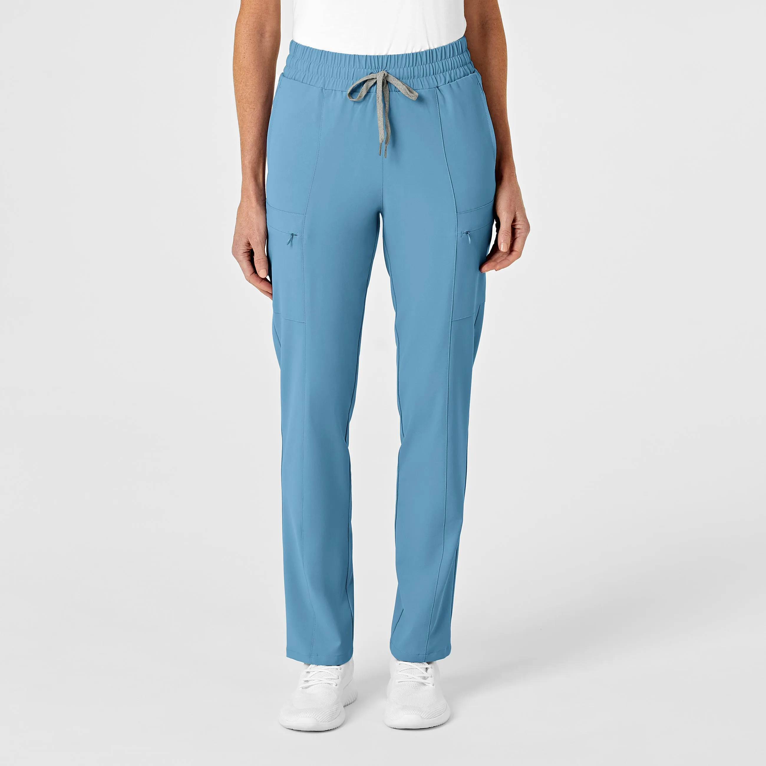 RENEW Women's High Waist Slim Leg Scrub Pant - Bay Blue