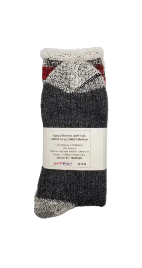 S715 Alpaca Thermal Traditional Sock Ladies Large / Mens Medium