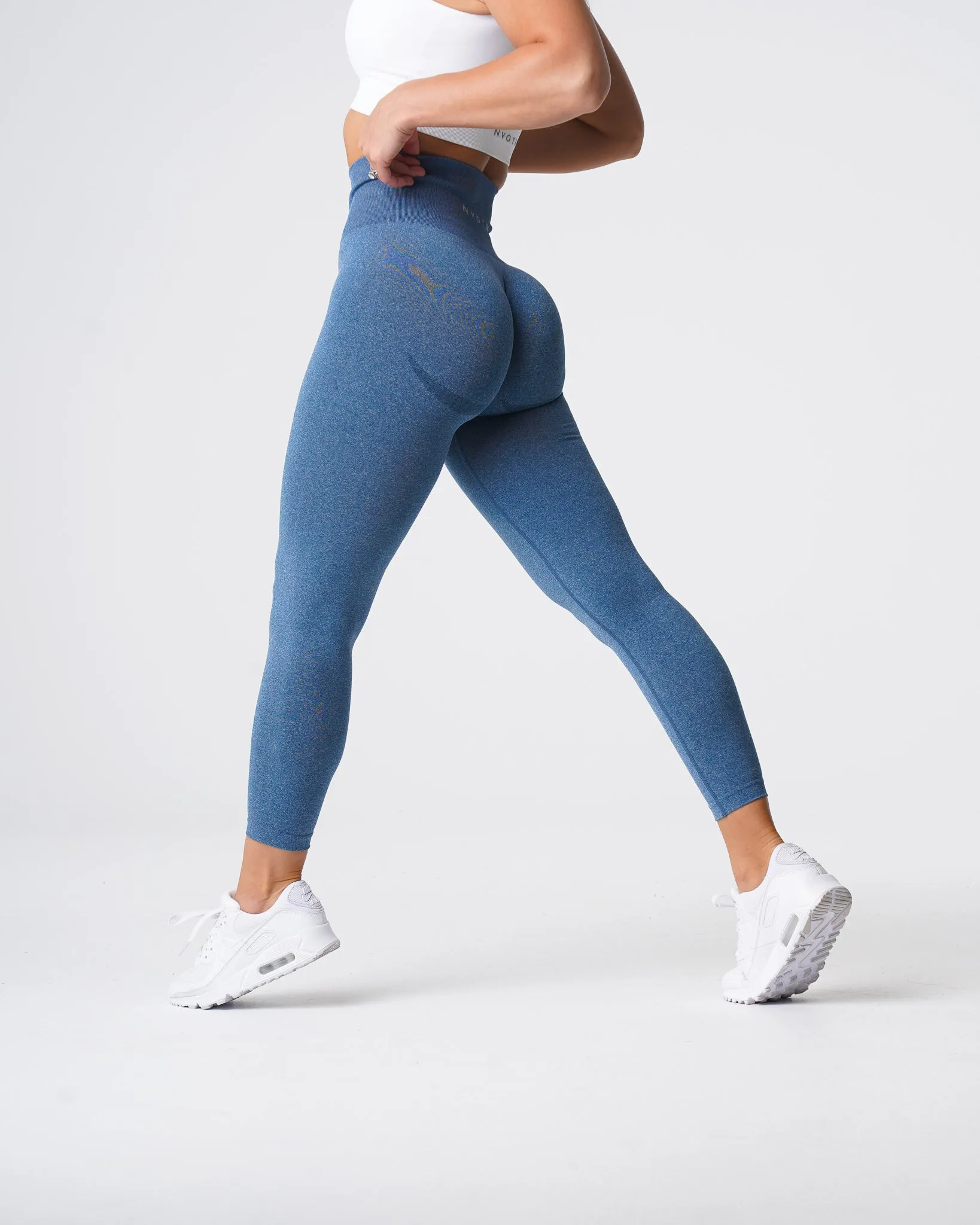 Slate Blue Curve Seamless Leggings