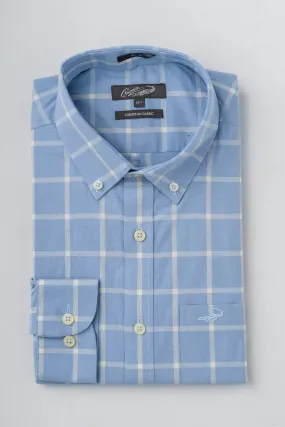 Slim Fit-Casual Shirts-Blue Marina