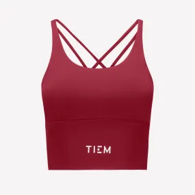 Sports Bra - Merlot/White