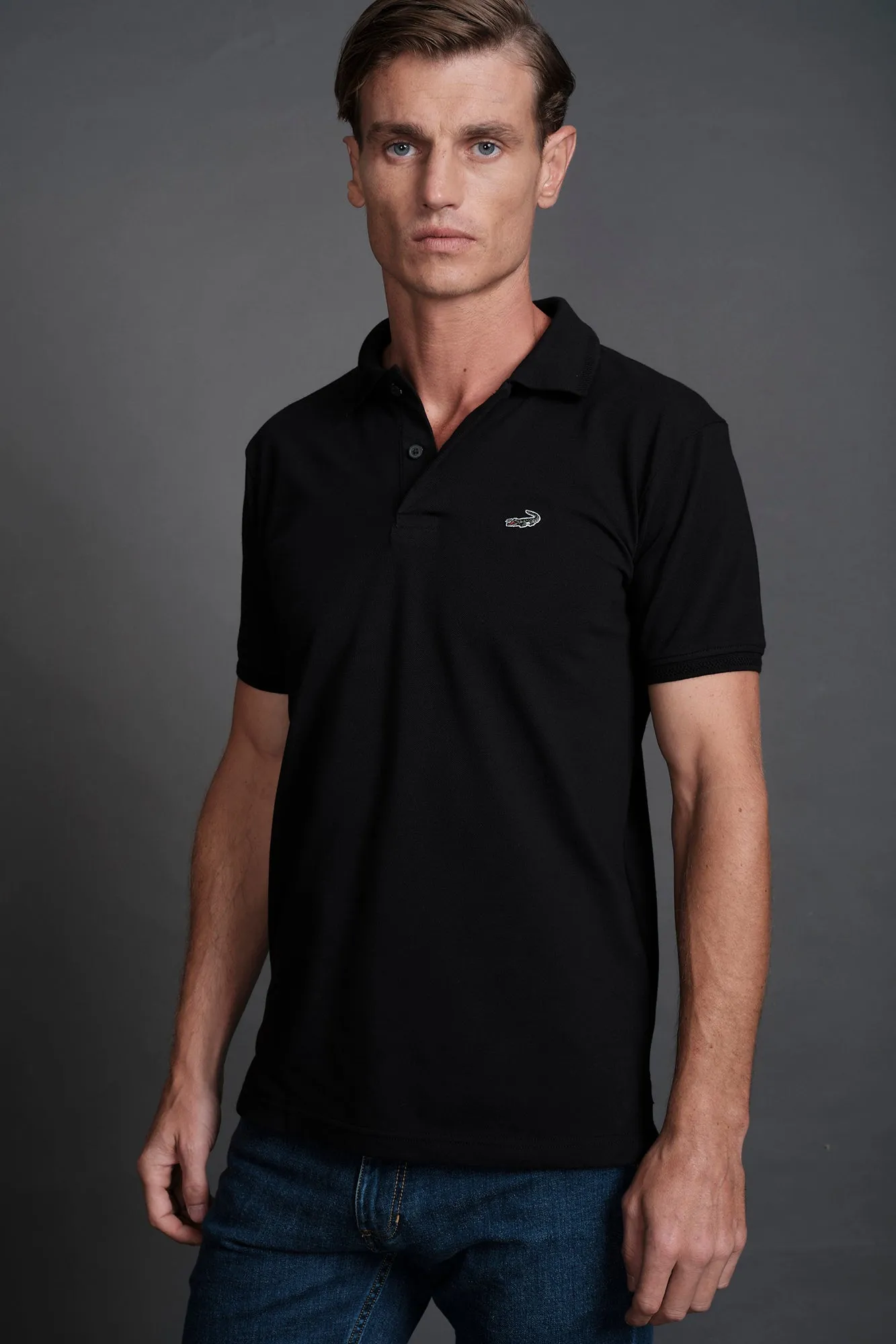 Supima Polo-Black Inck-Slim Fit