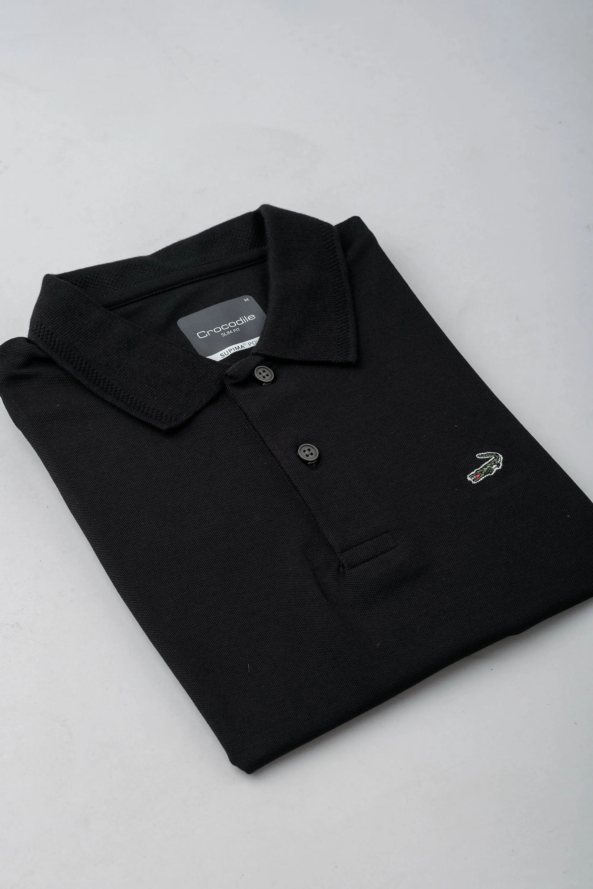 Supima Polo-Black Inck-Slim Fit