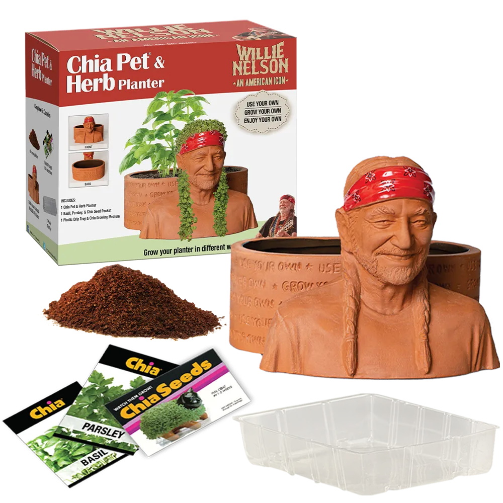 WILLIE NELSON CHIA PET HERB PLANTER