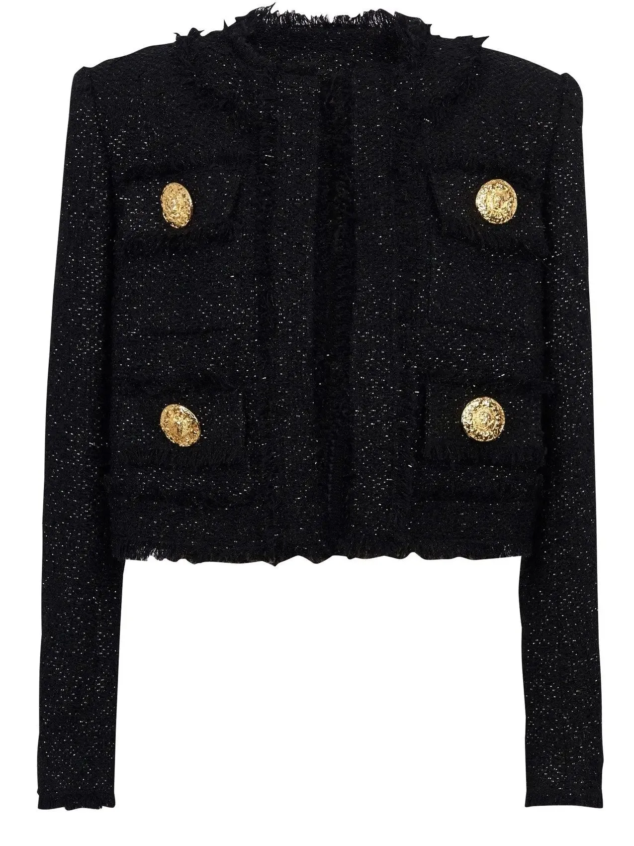 Women’s Cropped Lurex Tweed Jacket