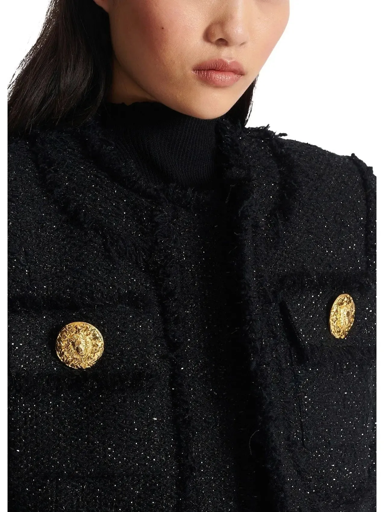 Women’s Cropped Lurex Tweed Jacket