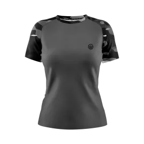 Women’s Dark Camo Short Sleeve MTB Jersey (Sleeves Only Design)